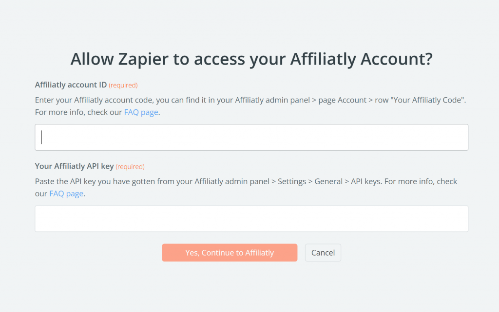 connect to zapier